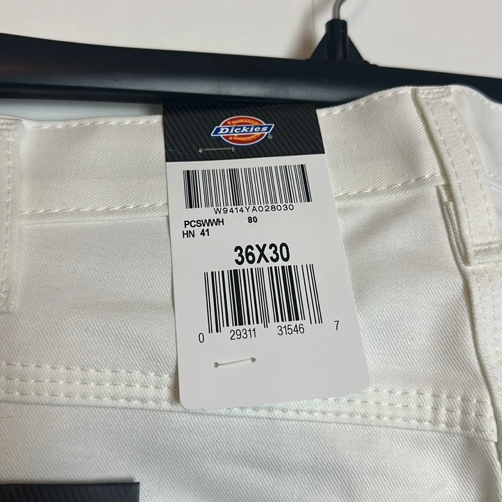 Dickies White Utility Pants Relaxed Fit Size 36x30 - Picture 7 of 11